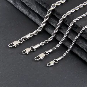 stainless steel twist chain net red titanium steel necklace clavicle chain elegant simple fashion jewelry