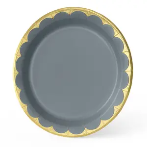 Elegant Silver 10" Paper Dinner Plates