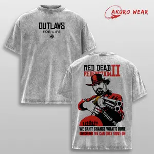 Red Dead Redemption 2 T Shirt, RDR2 Graphic Tee, Oversized Acid Washed Cotton, Vintage Streetwear Shirt, Western Cowboy Outfit, Gift