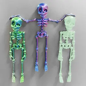 Skeleton Refrigerator Magnet, 1 Count Magnetic Skeleton Decoration Fridge Magnets, Funny Home Decor for Halloween