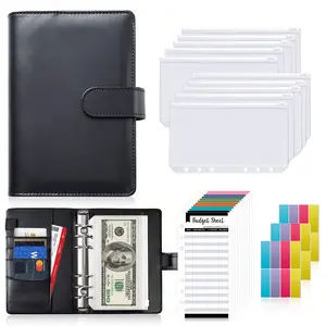 Budget Binder for Budgeting, A6 Budget Binder with Zipper Envelopes for Budgeting with 12Pcs Budget Planner with Cash Envelopes