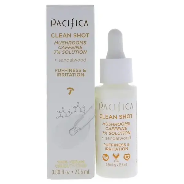 Pacifica Clean Shot Mushrooms and Caffeine Serum Oil Balance 100% Vegan-0.80 Oz