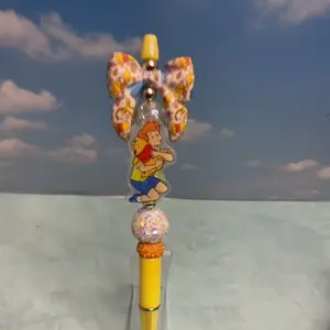 Bear Beaded Pen, Cute Animal-Themed Writing Instrument for Daily Note-Taking