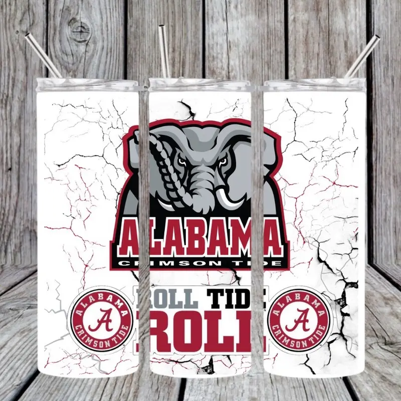 Alabama Football Tumbler Drinkware Stainless Stylish Water Bottles Cup Mug  Washable Portable Coffee tumblers Insulated Steel Water Cup with Straw lid  spring - TikTok Shop