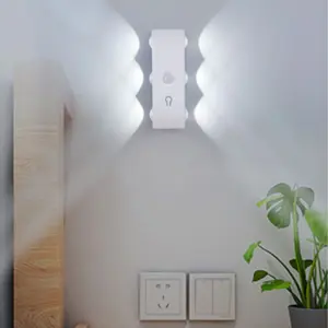 New Magnetic Wall Lamp, Charging Night Light, Smart Motion Sensor, Self-Adhesive Cat, No Drilling, Ambiance Light, Six-Hole Multi-Color