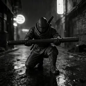 Ninja Samurai Pen Holder, Stylish Desk Accessory, Holds Ballpoint Pens, Ink Pens, Pencils, Ideal Gift for Friends and Colleagues