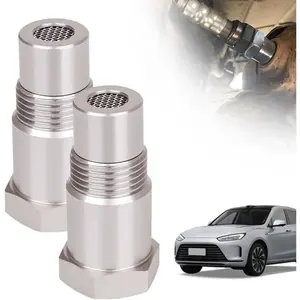 Automotive Oxygen Sensor M18*1.5 Pipe Fitting Joint, Stainless Steel Extended Pipe Length 1.8 Inches, Joint Adapter Filter Screen Tube