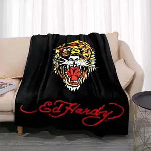 3D Tattoo Tiger Skull Blanket | Soft Comfortable Warm Throw for Living Room Bedroom Sofa | Office Leisure Gift