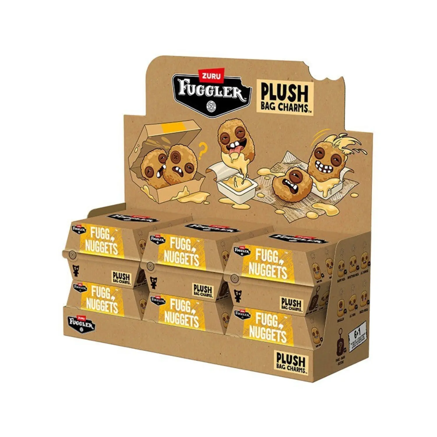 ZURU Fugglers Fugg Nuggets Plush Keychain Blind Box - Case of 6