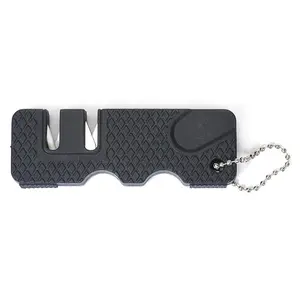 Mini Rectangular Knife Sharpener, Portable Two-Stage Manual Ceramic Sharpener for Kitchen, Tungsten Steel & Ceramic, Multi-Functional Outdoor Tool, Survival Tools, Survival Gear, Outdoor Survival Supplies, EDC Survival Tool
