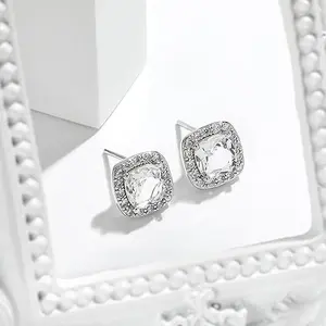 1.5ct Total Weight 925 Silver Cubic Zirconia Earring Set – Sparkle Stud + Everyday Hoop