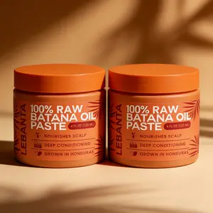 Lebanta 4 fl oz Raw Batana Oil Paste, deep conditioning mask boosts hair growth, strengthens strands and mends split ends