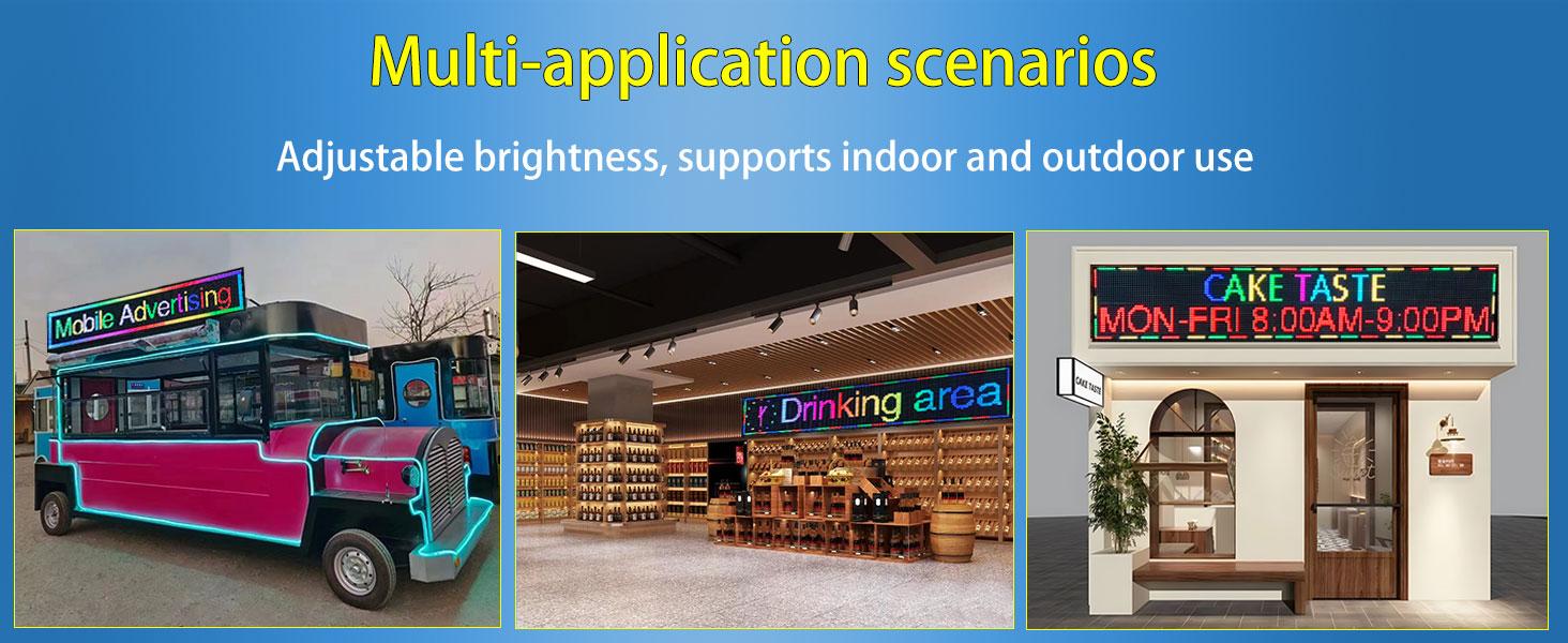 Programmable Scrolling Led Sign Message Board Outdoor Digital Signs For Business Display Screen Custom Advertising Store Marquee Electronic Word Light Wifi Control
