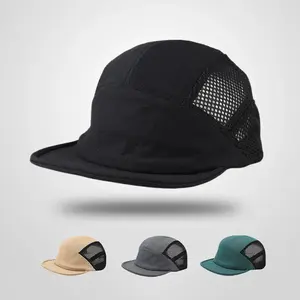 Korean Style Quick-dry Mesh Baseball Caps Men Women Soft Short Brim Breathable Snapback 5 Panel Hat Outdoor Camping Fishing Hats