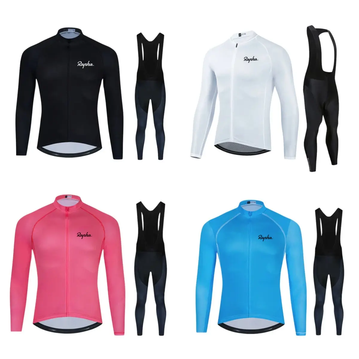 Color Block Cycling Jersey, Unisex Long Sleeve Quick-Dry Top, Antibacterial Workout Gym Wear for Biking, S