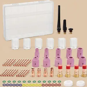 79PCS TIG Welding Torch Kit with Stubby Gas Lens -#10#12 Glass Cup - Compatible with WP-17 WP-18 WP-26 - Durable & Precision Welding Accessories - Professional Welder Replacement Parts torch burner