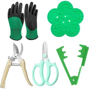 Flower Tool Set, Rose Thorn Remover Tool Garden Pruning Shears Set, Gloves for Flower Making, Floral Supplies