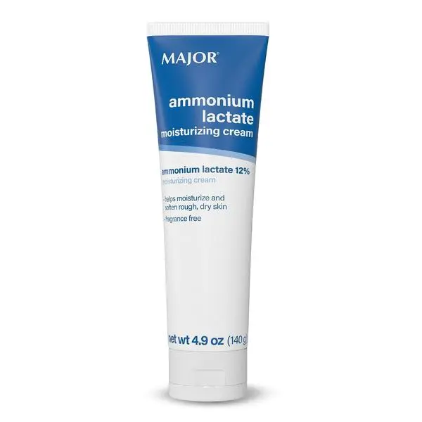 Major Ammonium Lactate 12% Moisturizing Cream - Lactic Acid Cream - Helps Hydrate, Soften, and Exfoliate Rough, Dry Skin - Fragrance-Free - 4.9 Oz. (1 Pack)
