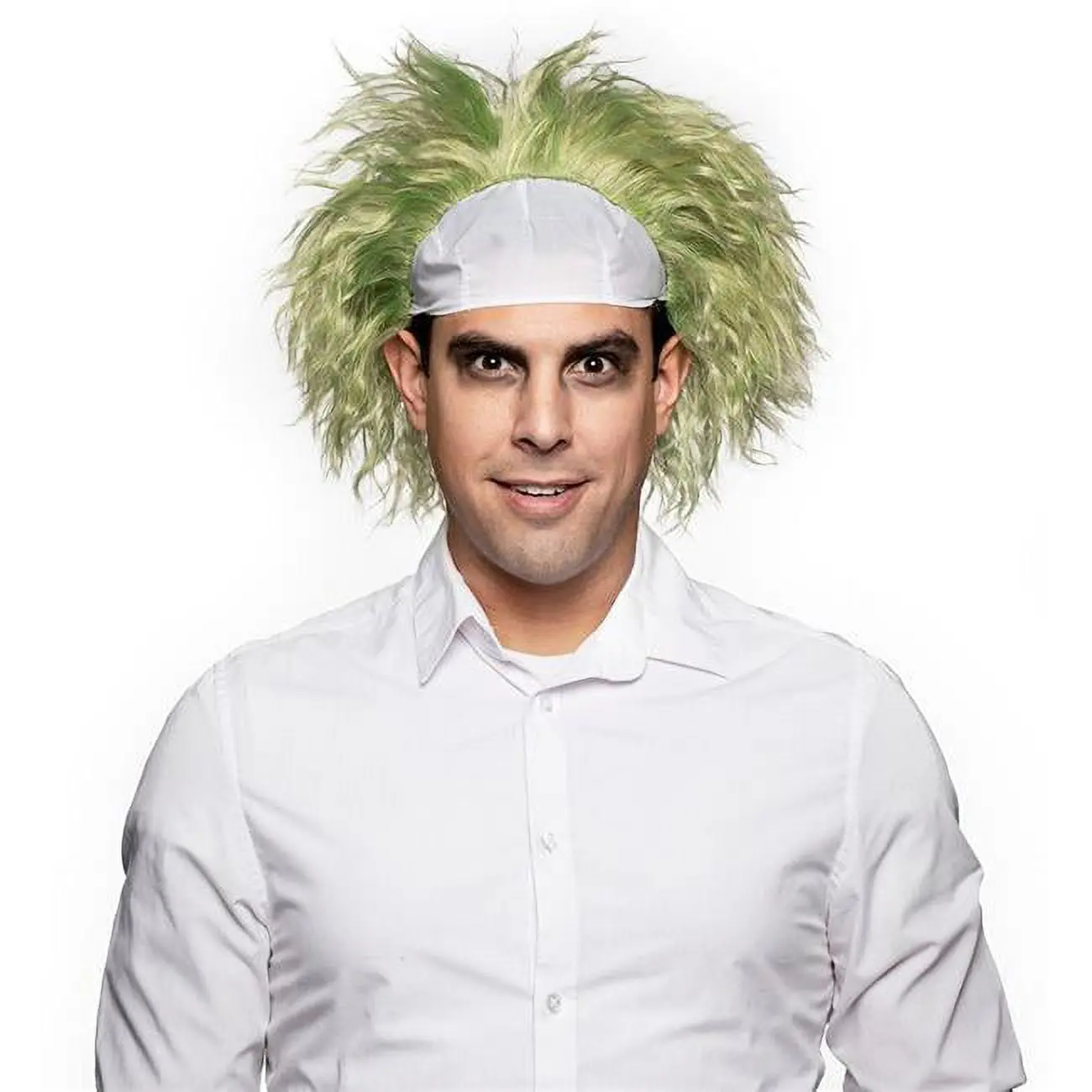 212 MAIN Enigma Beetle Juice Costume Wig, Medium Lime, 1 Size, Unisex Wear, Adjustable Cap, Synthetic Fiber Fashion Accessory, Hand Washable, One Size