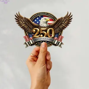 USA 250th Anniversary Car Decal Set, Waterproof Vinyl Patriotic Stickers for Truck, Car Window, Laptop & Bumper, Durable Outdoor Decoration for Men, Women & Veterans, 2-Pack / 4-Pack Patriotic Gift Accessories