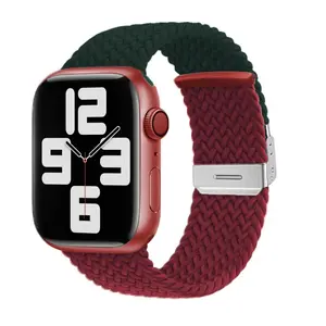 3Soil Braided Nylon Sport Band - Adjustable Magnetic Buckle Nylon Weave Smartwatch Strap Compatible with Multiple Series, 38mm-49mm Stylish Men's Wearable Tech Accessories, Men's Accessories