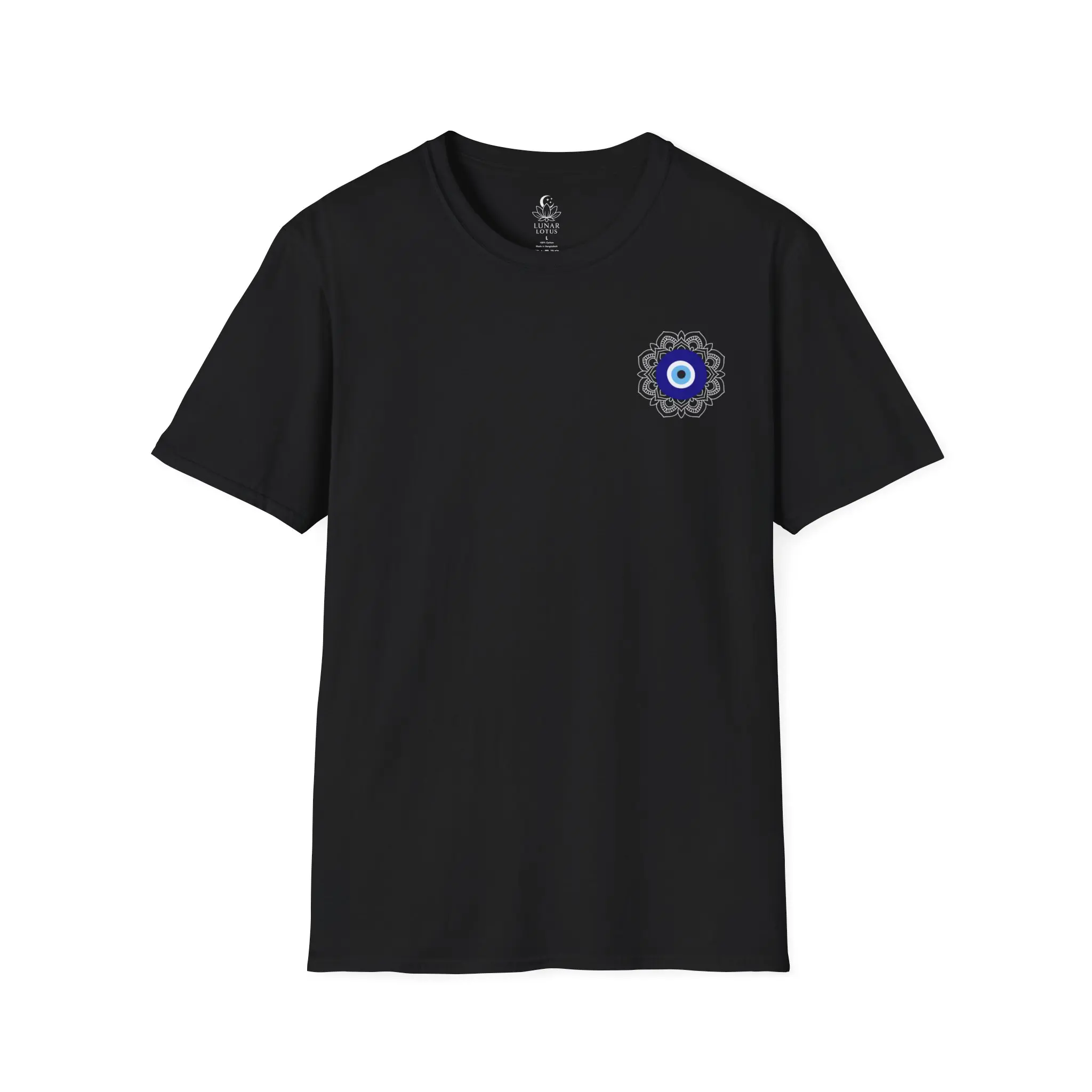 Angel number Divinely Protected Unisex Softstyle T-Shirt - Protection from negativity, Trendy Wardrobe Essential, Eye Symbol Tee, Stylish Graphic Shirt, Evil Eye