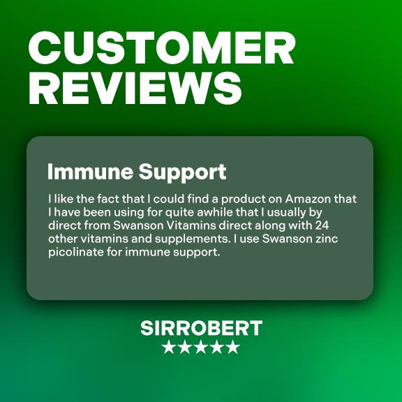 Swanson Zinc Picolinate 22 mg Body Preferred Form 60 Vegan Capsules for Immune Health & Collagen Production US Healthcare Supplement