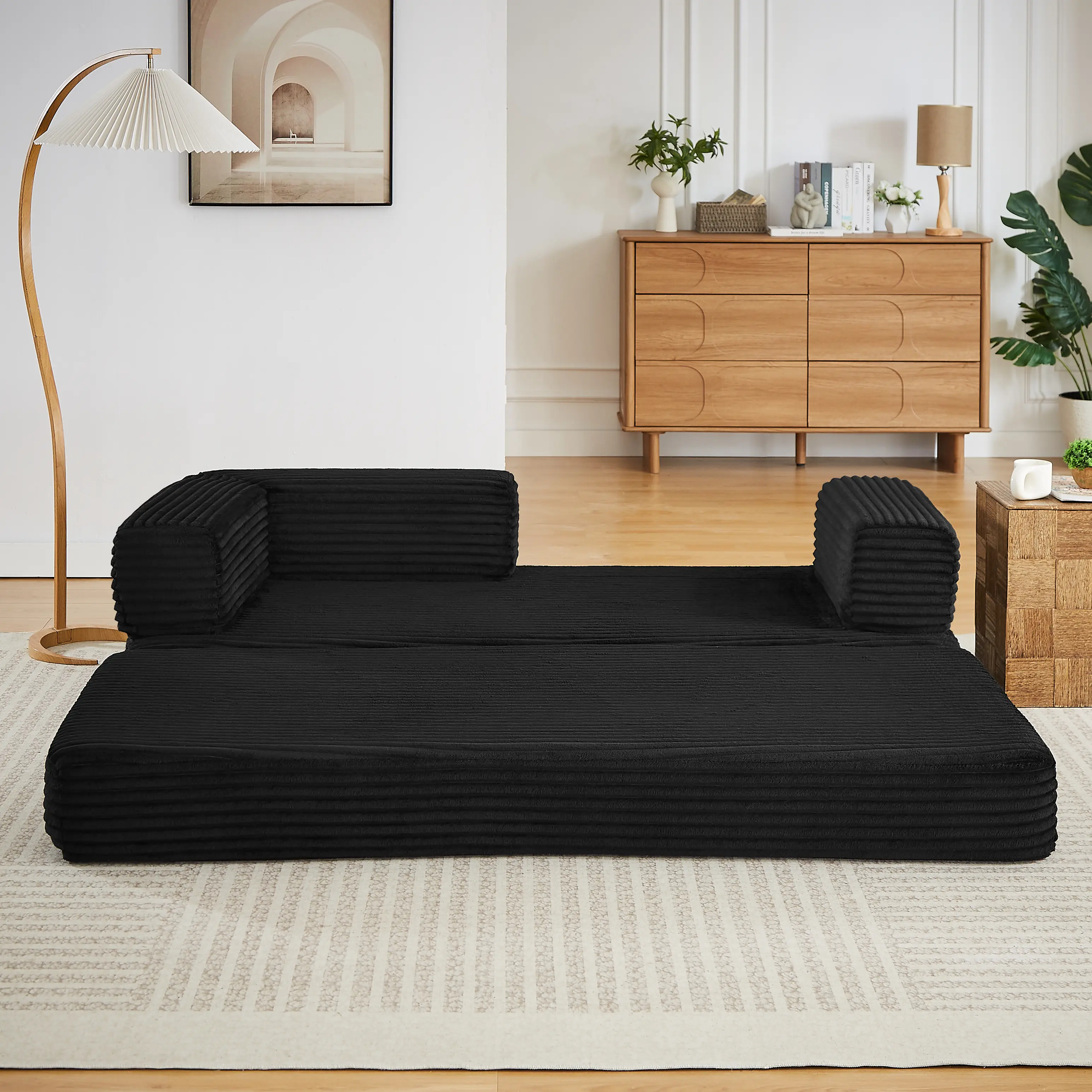Multifunctional compression double sofa, cloud-like frameless sofa, suitable for living room, modern modular sofa, boneless