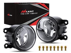 Nilight Fog Light Assembly Compatible with 2005 2006 2007 2008 2009 2010 2011 2012 2013 2014 Ford Mustang Focus Explorer Ranger Nissan Frontier Lincoln Navigator Honda Accord Pilot