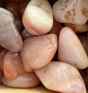 pink botswana agate tumbles