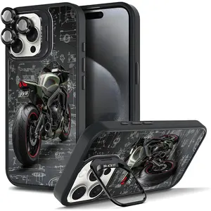 Superbike Racing Print Phone Case,  for Biker Fans For Samsung iphone 17/AIR 16 15 14 13 12 11 PRO PLUS MAX COOL Fashionable Tough Magnetic Durable Metal lens frame Film Bracket Stand Gift Full Protection Camera Holder Phone Cases Cover 11X-L1213