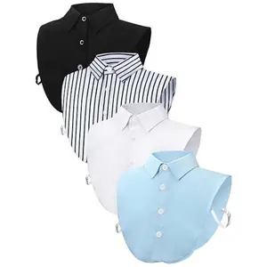 4 Pcs Fake Collar Detachable False Dickey Collar Half Shirts Round for Women Outfits SpringStatements