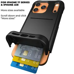For iPhone 17/Air Series: Scooch Wingmate Hidden Wallet Case with Card Holder (Up to 4 Cards and Cash) with Wingmount Car Mount Feature and CardStand Feature, Protective and Shockproof for Up to 10-Foot Falls, Military Grade Protection