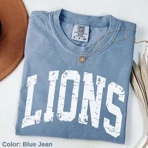 Vintage Lions Shirt, Comfort Colors Lions Game Day Shirt, Lions Mascot Shirt, Teacher Sports Shirt, Tailgate Football Tee, College Spirit