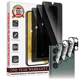 Entronix Anti-Spy Privacy Screen Protector & Camera Lens Protector Compatible with Galaxy S25 Ultra - 6-Piece Combo Protection Tempered