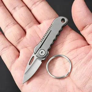 Black Friday Deal! Mini Folding Pocket Knife, EDC Tiny Bone Shape Package Knife, Small Stainless Steel Blade with Titanium Alloy Handle, Ultra Compact and Lightweight for Daily Carry,Cute Small Knife, Camping Must Have,SummerVibes