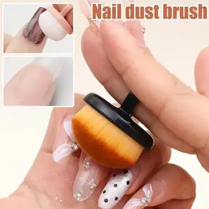 Professional Soft Bristle Nail Dust Brush Set, Odorless Ring Design, Manicure Pre-Cleaning Tool, Detailing Tool, Essential for Nail Techs