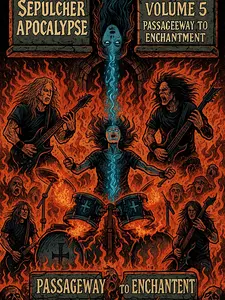Sepulcher Apocalypse Vol 5 - Passageway to Enchantment Death Metal Comic Book with Full Page Art & QR Codes for Diabolic Tracks