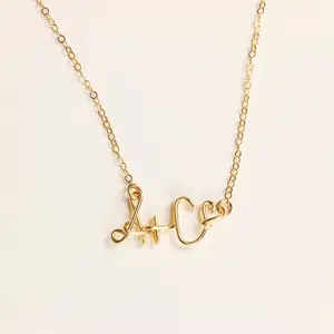 [READ NOTE] Personalized Two Initials Love Necklace - TamTak Jewelry