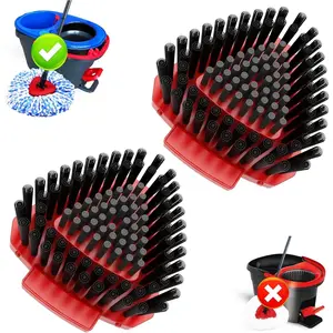 2 Pack Upgraded Spin Mop Replacement Scrub Brush Compatible with O Cedar 2 Tank RinseClean, Great for Kitchen, Deck, Bathroom and Shower Floor Scrubbing