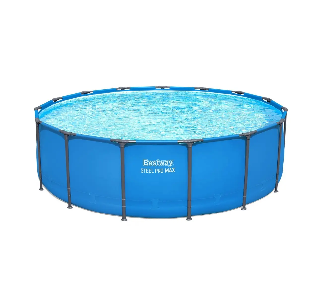 Bestway Steel Pro MAX 15' x 48" Round Frame Above Ground Swimming Pool for Backyard Home Improvement, Garden Supplies