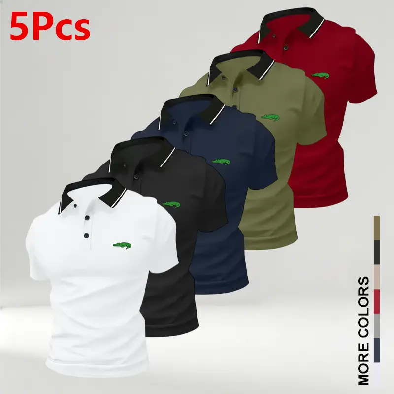 White + Black + Dark Blue + Army Green + Red