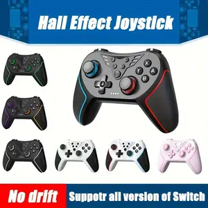 Wireless Game Controller for Pro Gamers Hall Effect Joystick No Drift Trigger Wake Up Function Ergonomic Design Universal for PC Switch Console Smartphone Gaming