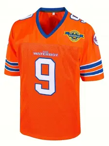 Bobby Boucher #9 The Waterboy Sandler 50th Anniversary Movie Football Jersey,Suitable for parties and daily casual wear,Size S-8XL