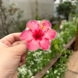 Pink Hibiscus Flower MagSafe Phone Grip – Tropical Floral Magnetic Pop Socket & Kickstand – Summer Aesthetic Phone Holder Gift for Women & Girls
