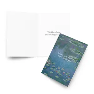 Monet Water Lilies Condolence Card