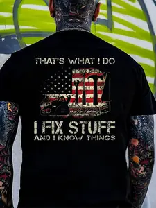 That’s What I Do — I Fix Stuff And I Know Things | Mechanic American Flag Hoodie, T Shirt