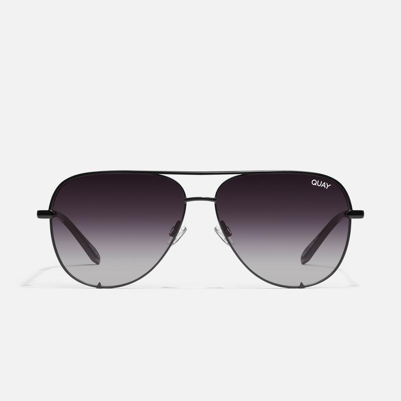 HIGH KEY LARGE Black Sunglass Aviators