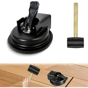 Heavy Duty Floor Gap Fixer Tool with Wooden Handle Rubber Hammer, Floor Gap Fixer Tool, Floor Suction Cup Tool - Enhanced Vacuum Suction Cup for Laminate, Vinyl, Wood Floor Repairs