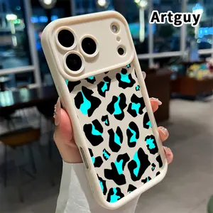 Teal Black Mosaic Phone Case for iphone 17 Pro Max 16 Plus 15 14 13 12 11 XR Air E Matte TPU Drop-Proof Rugged Durable Soft Bumper Cover Gift for Boy